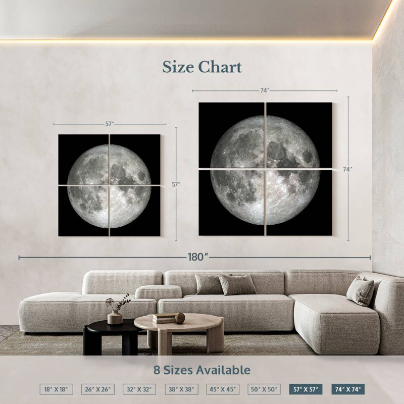 Oberle The Moon In Dark, 57" H x 57" W