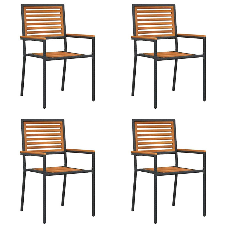 Patio Dining Armchair, Black