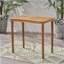 Table de bar d'extérieur rectangulaire en bois d'acacia minimaliste - finition teck
