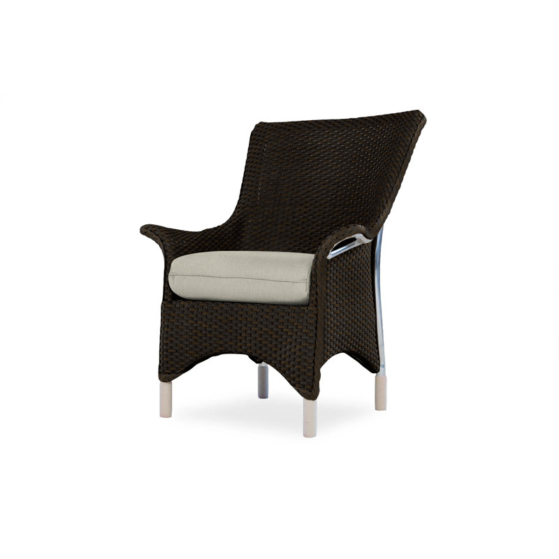 Mandalay Outdoor Dining Armchair, Demo Stone, Mink
