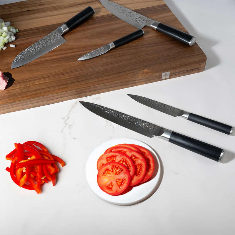 Swiss Diamond 5 Piece Stainless Steel Assorted Knife Set
