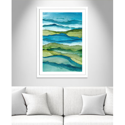 Azariana «Colors of the Coast», reproduction de peinture à l'aquarelle encadrée