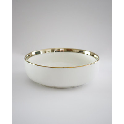 "The Luxury Collection" White Bowl With Gold Trim - Large 7,4"