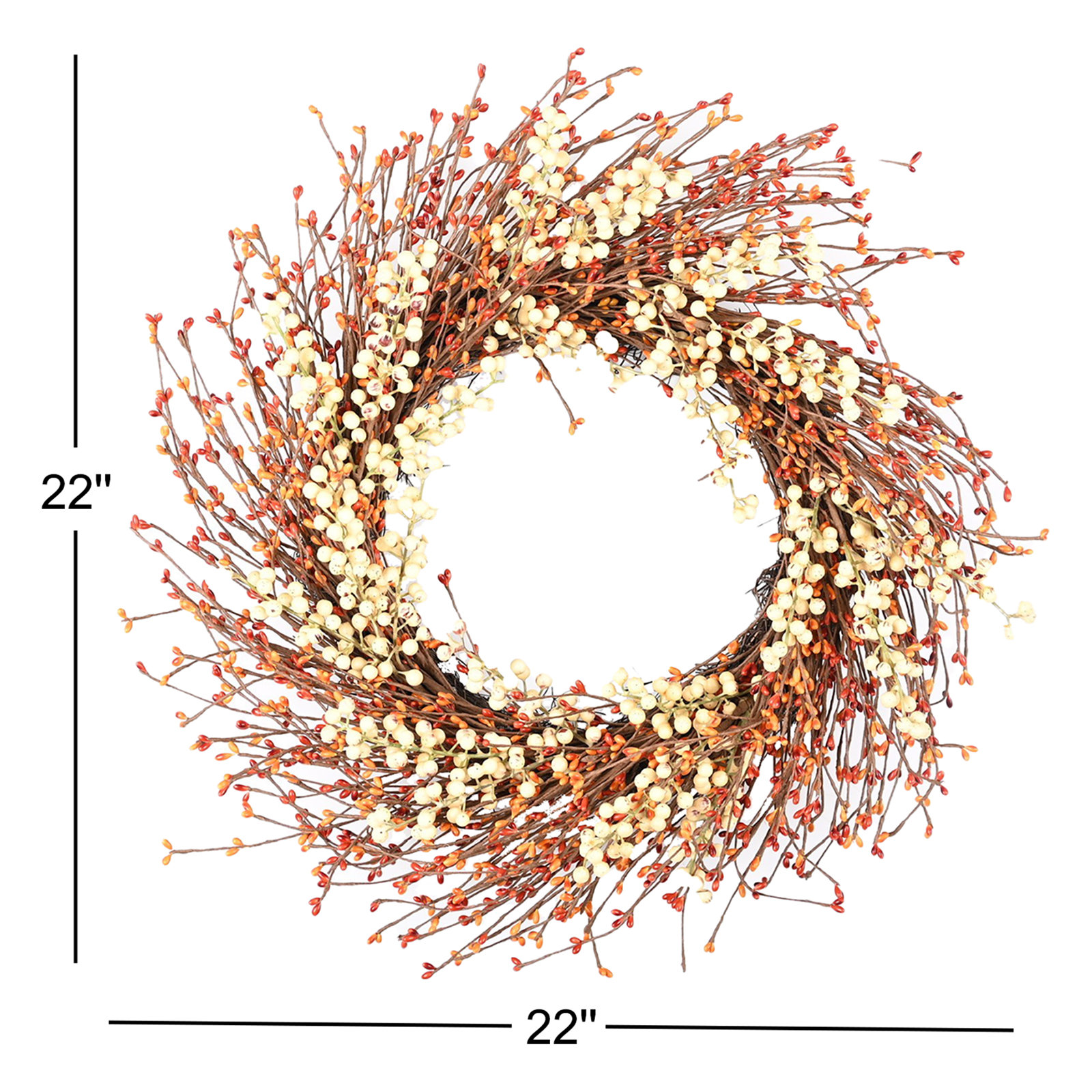 Primrue 22" Handcrafted Berry Wreath