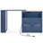 Navy Kitchen Island With Led Lights, Fluted Glass, Power Outlets Modern Rolling Storage, , Outlet, Glass Door,-1820536035