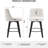 25" Swivel Bar Stools Of 2 - Modern Counter Height With Linen Fabric Upholstery & Button Back. Solid Wood Frame, 360 Silent Swivel. Adjustable Leveling Feet For Uneven Ground. White Kitchen Island,