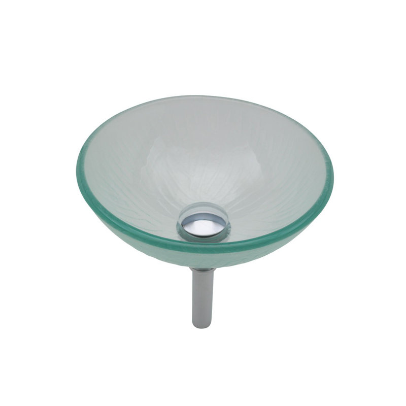 Lavabo de salle de bain rond circulaire en verre trempé mini