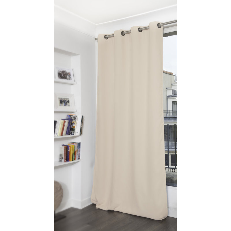 Rauseo Blackout Curtain Single Panel, Light beige