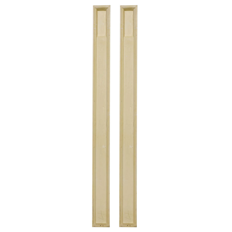 Fluted Pilaster with Attached Plinth, 90"H x 5"W x 2"D