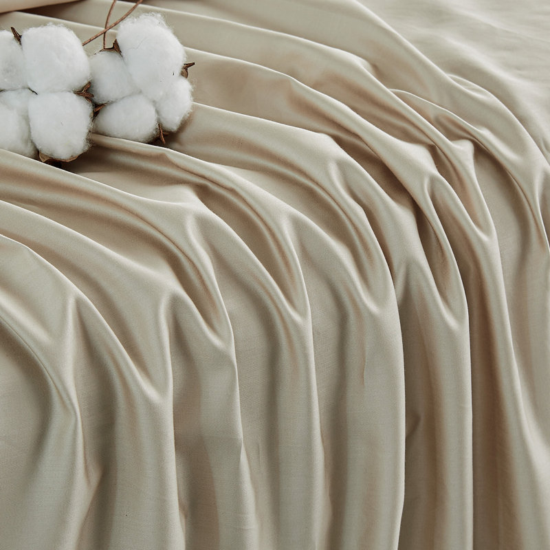 600 Thread Count Cotton Sheet Set, King Sheet Set with 2 Pillowcases, Griege