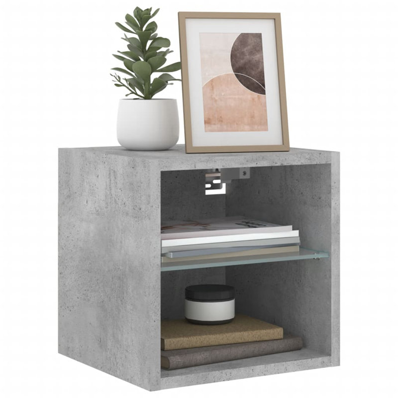 Baukus Unfinished TV Stand for TVs up to 24", Concrete Grey