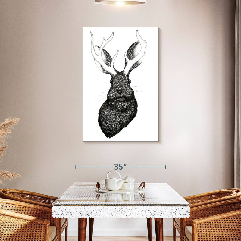 Kelan Adorable Jackalope, 45" H x 30" W