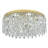  Modern 19.7" Gold Chandelier, K9 Crystal Flush Mount Ceiling Light Fixture Luxury Tri-Color LED Lighting for Living Room Dining Room Bedroom-2132479848
