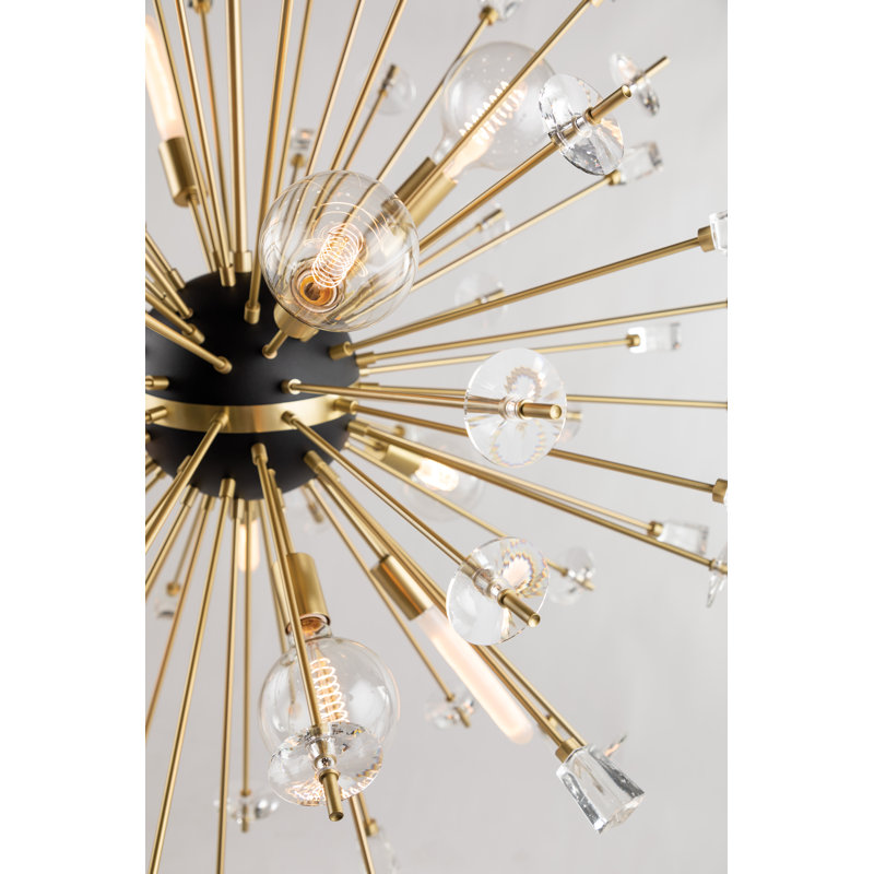 Liberty 6 - Light Chandelier, Aged Brass