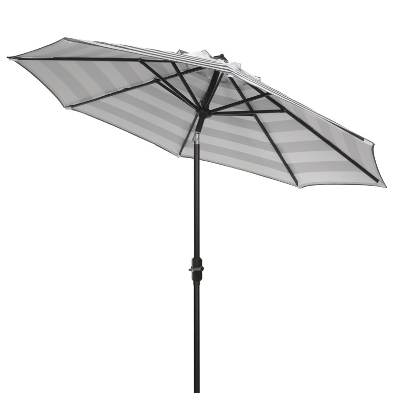 Parasol de marché, Gris / blanc, Brun