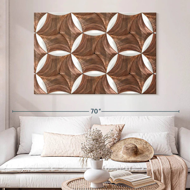 Carreaux géométriques hexagonaux, H 34 po x l 51 po