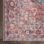 Tapis oriental bleu / rouge brique lavable à la machine-1496007634