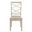 Fortville Wood Finish Double Cross Back Sand Fabric Dining Chair-106907614