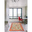 Tapis unique bleu clair / rouge 4 pi x 5 pi 11 po Gismondo