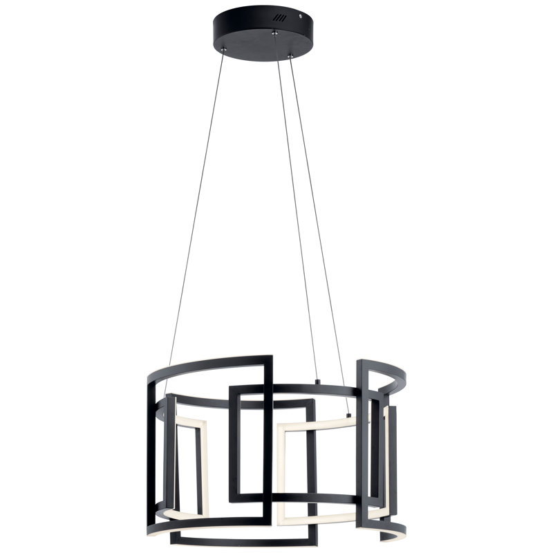 3 - Light LED Chandelier, 14.75" H x 23.5" W x 23.5" D