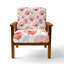 Chaise d'appoint French Country - Fauteuil rose coquelicots-205900027