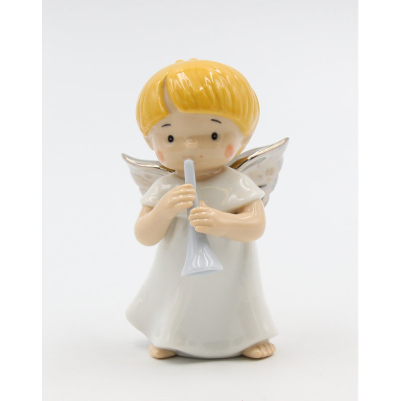 Figurine ange jouant de la trompette