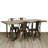 Solid Wood Top Metal Base Dining Table-18107972-18107977