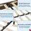 Base de lit en bois pour matelas, lit plateforme de ferme avec lattes renforcées et support central, aucun sommier requis-616133421
