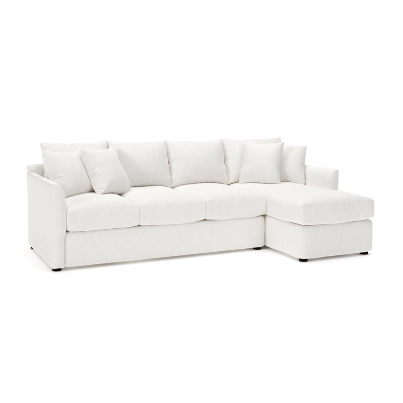 Cecelia Upholstered Sectional, Right Hand Facing, Nomad Snow Crypton® Chenille