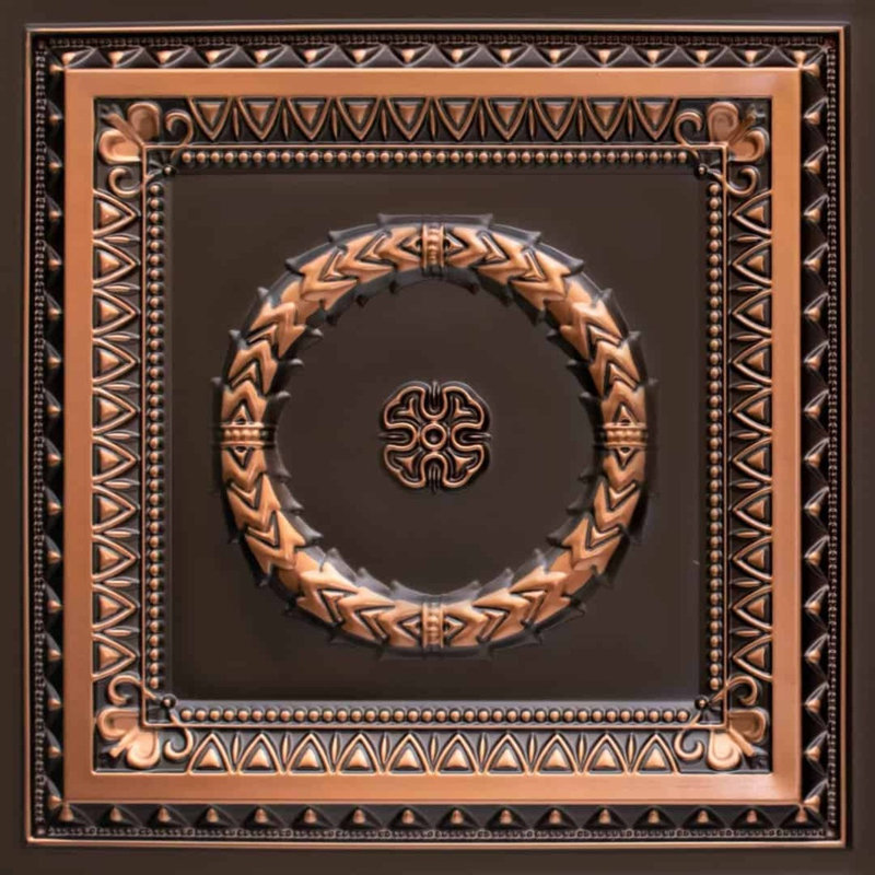 Tuile de plafond Laurel Wreath, L 24 po x L 48 po, Cuivre antique