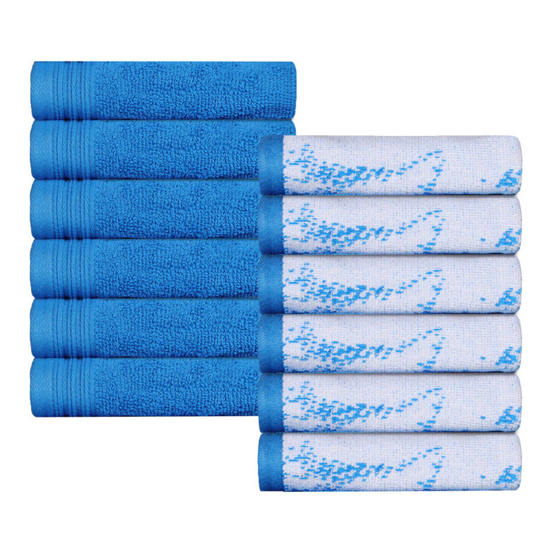 Serviettes de table massives en marbre 100% coton 500 g / m² à séchage rapide Kreager 500 g / m², Bleu