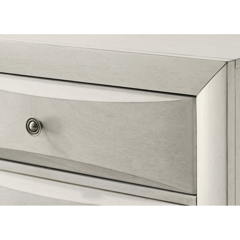 Nightstand With 2 Drawers, White