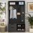 Hall Tree With 6 Hooks,Coat Hanger, Entryway Bench, Storage Bench,For Entrance, Hallwa,Black