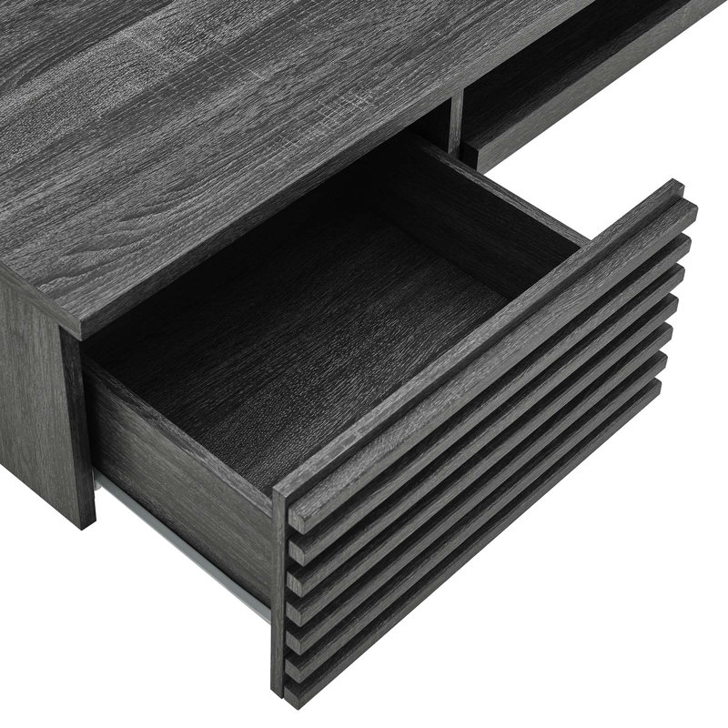 Bureau mural en bois Modway Render, Gris anthracite