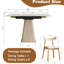 Ensembles de table de salle à manger modernes et peu encombrants avec dalle de roche extensible et chaises en bois pour cuisines compactes