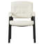 Chaise d'appoint de réception rembourrée et capitonnée en cuir LeatherSoft Haeger-16768538-16768545