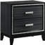 Table de chevet moderne noir patiné 2 pour la chambre à coucher - Vaste rangement avec mécanisme d'arrêt 2, attrayant
