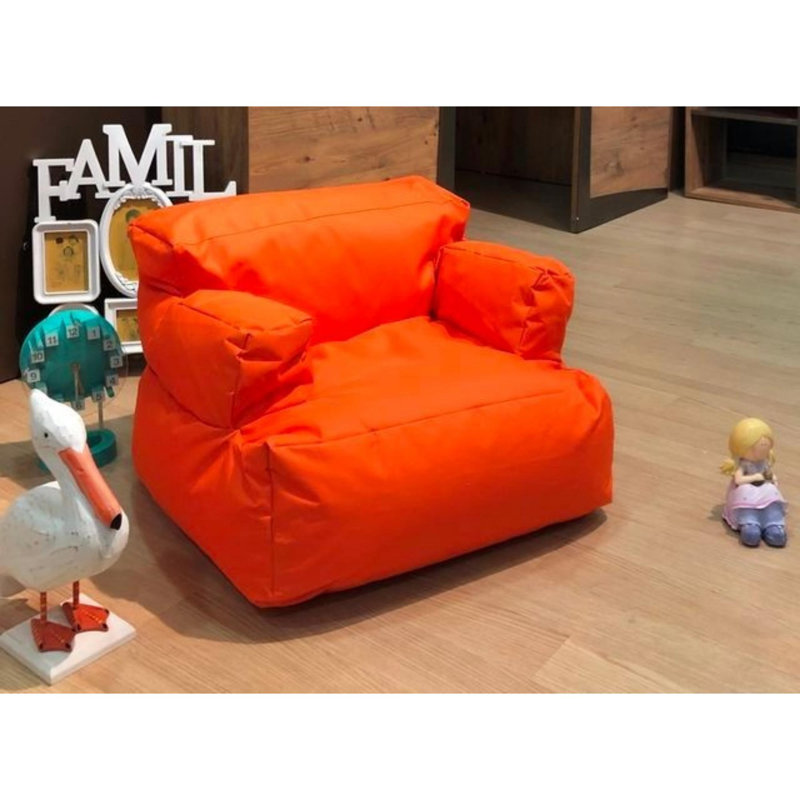 Fauteuil à billes, Polyester orange