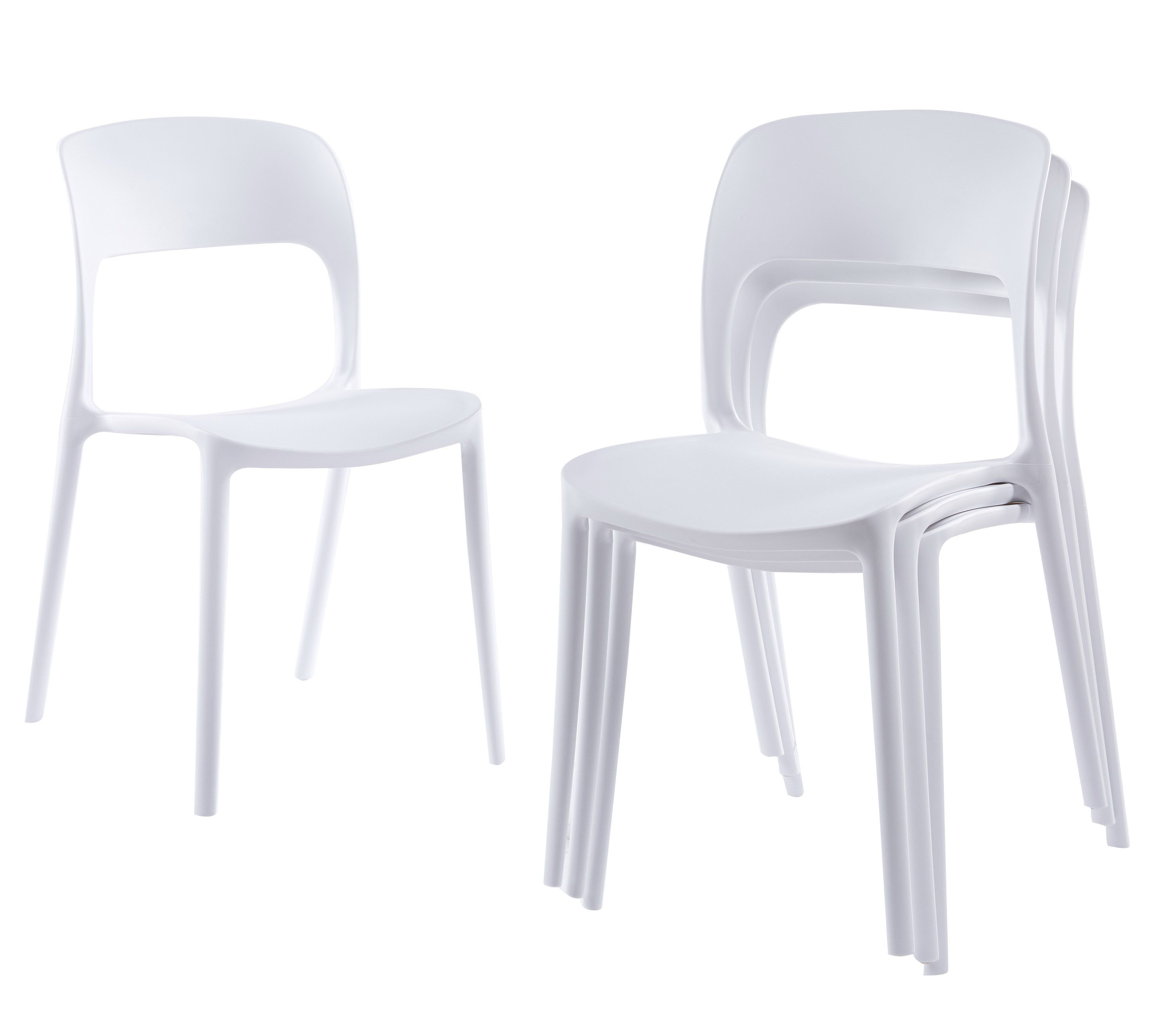 Ivy Bronx Stoker Stackable Plastic Chairs (CHA201) X 4 | Wayfair.co.uk