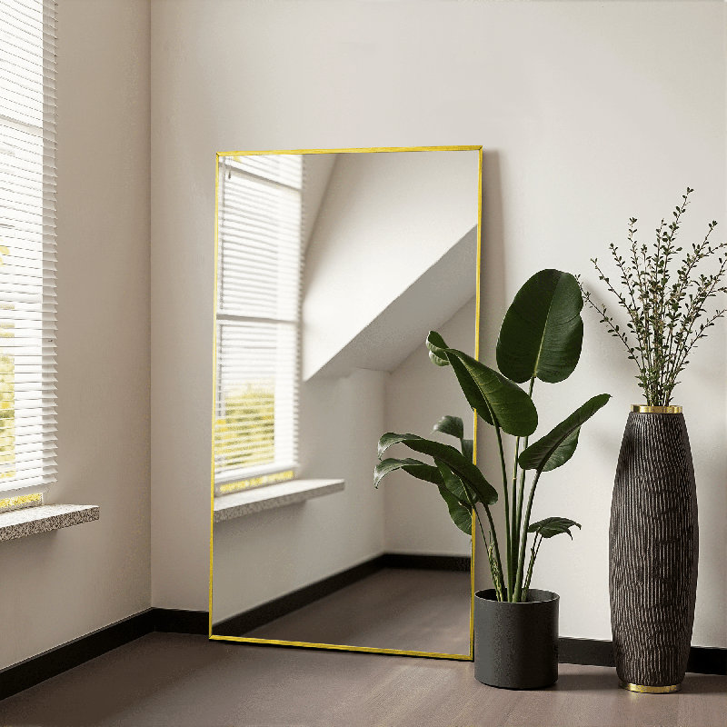 Arstides Metal Mirror, 52" x 32", Gold