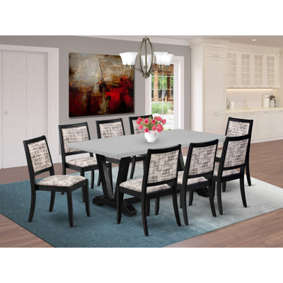 Stepheni 4 - Person Solid Wood Top Trestle Dining Set