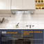 Hotte de cuisine encastrable 36 pouces 900 CFM en acier inoxydable avec lumières DEL, contrôle des mouvements ACL-130768635-130768637