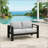 52-Inch All-Weather Metal Loveseat Patio Sofa With Plush Cushions And Durable Frame For Year-Round Outdoor Comfort-328425765-328425760-328425763