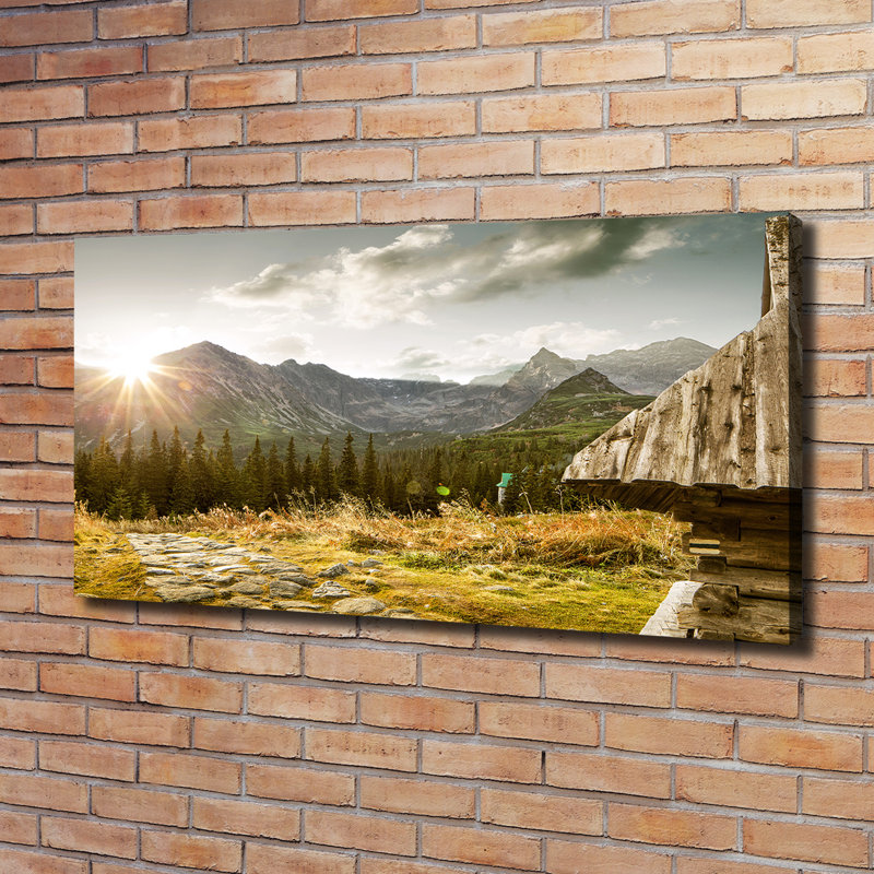 House in the Mountains 1 Piece Wrapped Canvas Wall Art