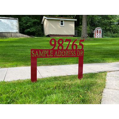 Enseigne d'adresse 34 po x 30 po en aluminium thermolaqué