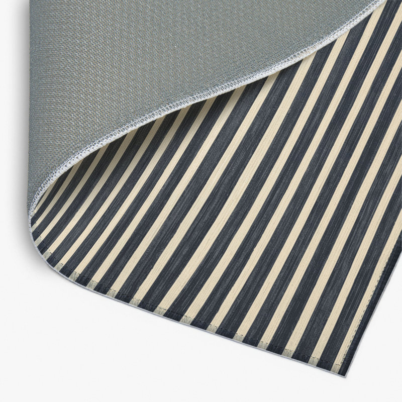 Tapis intérieur / extérieur gris HorizontalStripes, Rectangulaire 2 pi x 3 pi