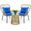 Ensemble de conversation à assise profonde et coussins 3 pièces-80667345