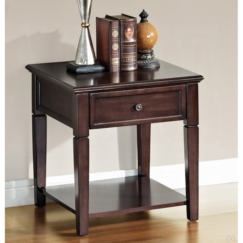 Walnut Finish End Table