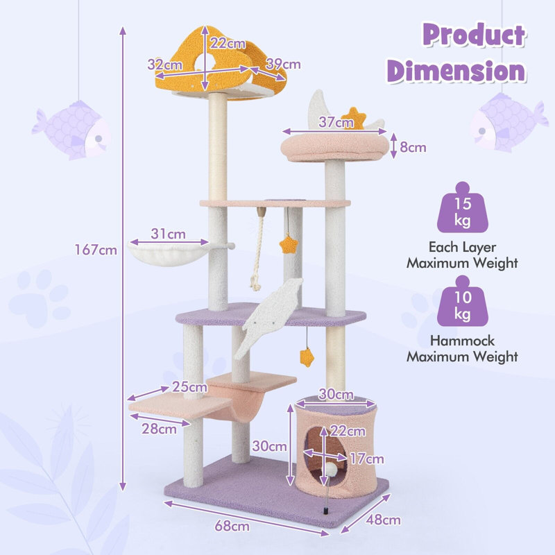 Scottsbluff 65.63cm H Cat Tree