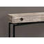 Console de salon étroite avec compartiment de rangement, stratifié taupe et métal noir, l 42,5 po x P 12 po x H 32,5 po - pour la chambre à coucher, le couloir